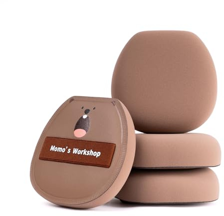 Momo's Workshop Makeup Sponges,Blender Sponges,Lychee Pattern Leather, Ultra Soft Bouncy Blender for Liquid Foundation, Rubycell, Perfect for Nose Wing & Under Eye,Travel Friendly & Reusable.2PCS