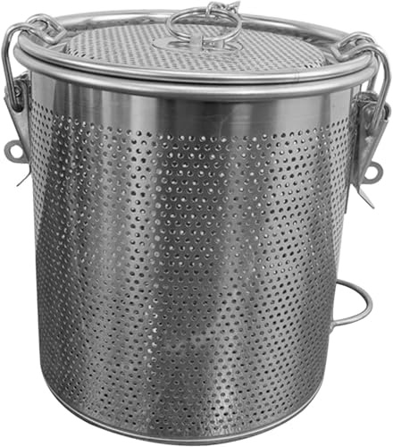 Gcljlmy Tekula sil, kryddfilter, kryddsil i rostfritt stål med kedjekrok, kryddkorg, teägg för hemmet (16 cm x 16 cm)