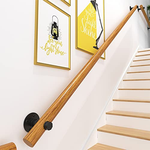 Rampe d'escalier murale rustique IL Échelle Barre d'appui de sécurité pour porche et grenier Rampes d'escalier d'angle sans barrières en bois Solution sûre et élégante pour la maison