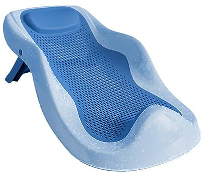 CFTGIW Soporte para el Baño de bebé Slip Resistente Resistente Al Baño Plegable Baby Support -Soporte para el Azul Infantil por Hacer bebé de la Bañera la Ducha Bañera (BLUE)