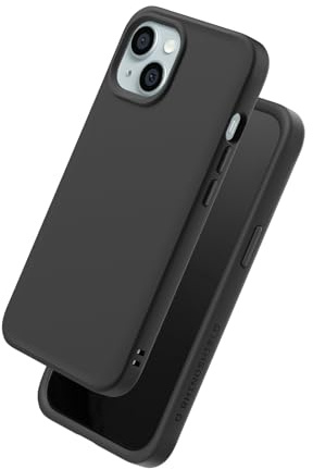 RhinoShield Hülle kompatibel mit [iPhone 15] | SolidX – Schlankes, verstärktes Schutzcase mit stoßdämpfendem Design und 3,5 m Fallschutz – Schwarz