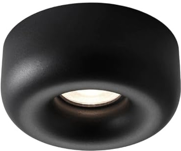 HAOZIWEI Cylinder-Downlight LED Svart - Takspot i Svart Aluminium, Inomhusbelysning 7W COB för Vardagsrum, Hall, Sovrum, Riktningsbelysare(4000K)