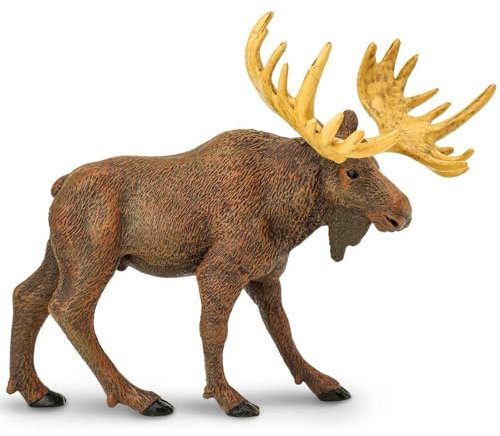 Figurita de alce | Figura realista de animal de 5 | Juguetes para Niños | No tóxicas y Libres de BPA | Apto para Niños de 1+ | Safari Ltd