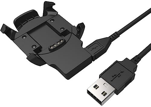 TUSITA Ladegerät Kompatibel mit Garmin Fenix 3, Fenix 3 Saphir, Fenix 3 HR, Quatix 3, Tactix Bravo, D2 Bravo Smartwatch - USB Ladekabel Kabel Clip 3,3ft 100cm - Fitness Tracker Zubehör