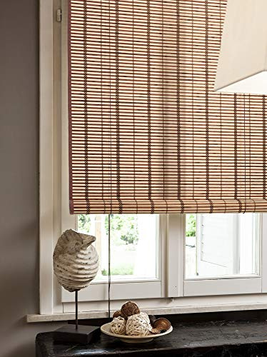 VERDELOOK Egitto, Tapparella in bambù con Bordo in Cotone, 180x300 cm, Marrone