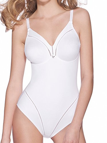 Lady Bella P6739 Body Donna Contenitivo Modellante - Shapewear senza Ferretto in Coppa C Preformata, Non imbottita e Senza Cuciture - Tessuto Doppiato per Pancia Piatta ed effetto Snellente (Nero, 4C)