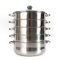 WindWilder Pot de Cuisson à Insert Vapeur à 5 Niveaux 26cm / 28cm / 30cm | Cuiseur Vapeur Insert Vapeur en Acier Inoxydable pour Marmite | Cuiseur Vapeur en Acier Inoxydable (26cm)