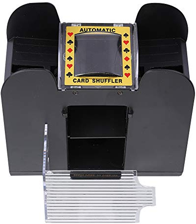 Mélangeur de Cartes Automatique Électrique pour Poker Rami, Machine à Mélanger 6 Ponts, pour Enfants Adultes Grands-parents