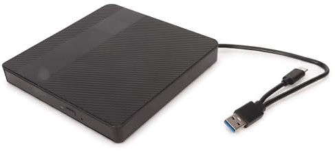 Bärbar USB 3.0 Extern Optisk Skivenhetslåda Ultra Slim Type C Extern CD-brännare Kompatibel med 9,5 Mm 9 Mm SATA CD DVD BD Optisk Enhet (Typ F)
