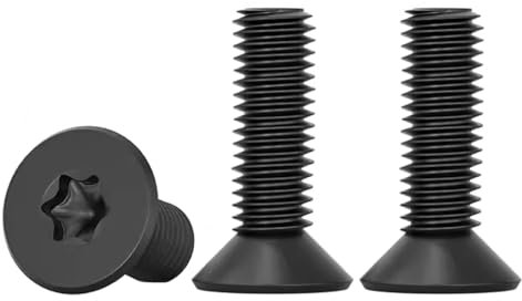 Drenky 20 Pièces Vis à Tête Fraisée M4 X 20mm Vis Torx Noir En Acier Inoxydable 304 à Métaux Inox Filetage Complet Pour L'équipement De Machine Et Les Meubles à La Maison