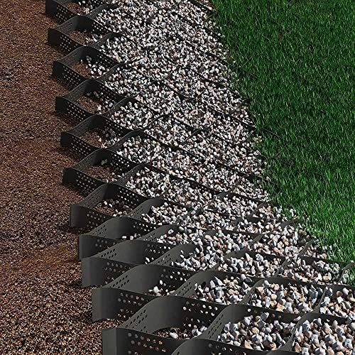 SAFWELAU Pavimentación de arena Geocelda Estabilizador para Grava Piedra 5 cm de Espesor Estabilización de Tierra Vegetal Para Trabajo de Subrasante, Flexible Plegable Polietileno Cuadrícula Geográfic