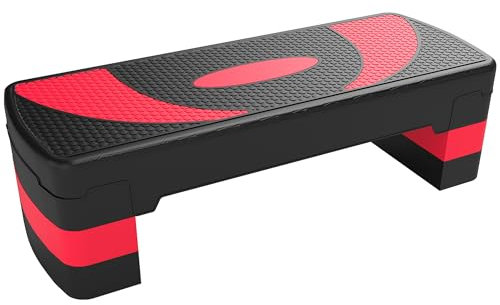 Aerobic Steppbrett, Stepper für Fitness, Sport, Gymnastik, höhenverstellbar, 3 Stufen