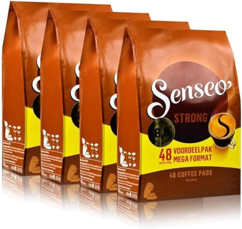 Senseo Dark Strong Roast Coffee Pods x48 (Pack of 4, Total 192 Pads)