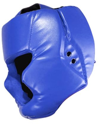 Kids Boxing Headguard - Pu Leather Fight Helmet | Full Face Protection | Guard | Martial Arts Gear | Mma Sparring Headgear | Karate Training Shield | Taekkwondo Safety | Head Protector Adjustab