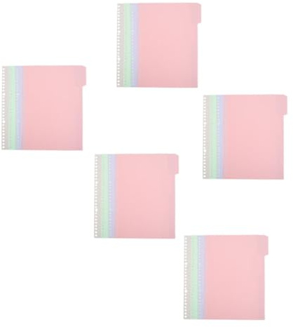 OSALADI Separadores de Índice de Carpeta Pp Color Pastel A4, 20 Piezas en 5 Sets, Divisores de Pestañas Profesionales y Reemplazables para Cuadernos, Archivadores y Libros Escolares