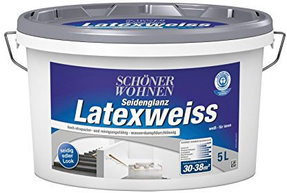 SCHÖNER WOHNEN FARBE Innenfarbe Latexweiß 5,0L DIN EN 13 300 5 l, weiß