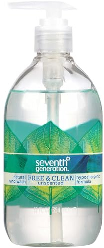 Seventh Generation Liquid Hand Soap Fragrance Free Free & Clean Unscented Hand Soap 12 Fl.oz, Pack of 8
