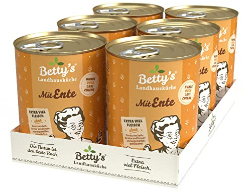 Betty's lanthus kök hund anka och fjäderfä 6 x 400 g lämplig för alla hundraser Hög biotillgänglighet Vi är uppmärksamma på bästa kvalitet