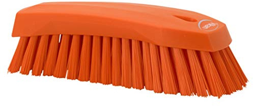 Vikan 3890n Scrubbing Brush, 200 mm, Washing Cleaning Upholstery Carpet Kitchen (Orange)