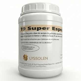 LYSSOLEN - Cola Parquet Super Especial 1,2kg - Adhesivo Profesional de Alta Adherencia para Suelos de Madera Maciza y Laminados - Pegamento Extra Fuerte para Instalación y Fijación de Tarimas