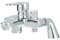 JUNSOTTOR Bath Shower Mixer Tap Modern Bath Taps Single Lever Bath Mixer Tap Deck Mounted Bath Tub Shower Tap Bathroom Tub Filler Brass for Bathtub and Shower Chrome