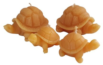Bienenwachskerze - Schildkröten Kerze 5er Set aus 100% reinem Bienenwachs - Handgemacht - Honigkerze -Bienenwachs Schildkröte - Tierkerze