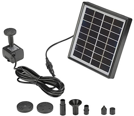 Black Energy Saving Solar Fountain Pump High Water Column for Garden Bird Bath Solar Powered Fountain 2W