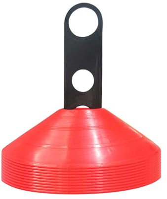 Limtula 10 x Agility-Fußball-Trainingshütchen mit Halterungen, Trainings-Sportkegel, Sport-Trainingszubehör, langlebig