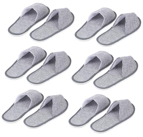 EPIGEIST Pantofole Monouso Antiscivolo Aperte Morbido 6 Paia Per Hotel Spa Viaggi Forniture Alberghiere