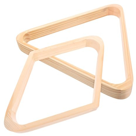 Healeved Triangles de Billard en Bois Massif 57 CM Lot de 2 pour Snooker et 9-Ball Accessoires de Billard pour Maintien Stable des Boules Support Compact et Usage Professionnel