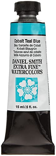 DANIEL SMITH 284600028 3981 Extra Fine Watercolor 15ml Paint Tube, Cobalt Teal Blue, 0.5 Fl Oz (Pack of 1)