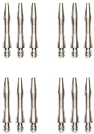 RED DRAGON Plain Aluminium Extra Short Dart Shafts - 4 sets per pack (12 shafts in total)