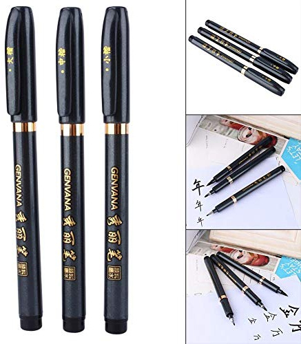 1 Set Bolígrafo de Tinta de Chino Japonés Caligrafía Cepillo de Escritura Herramienta de Dibujo Craft Stationery Marcadores para la Escuela Lienzo