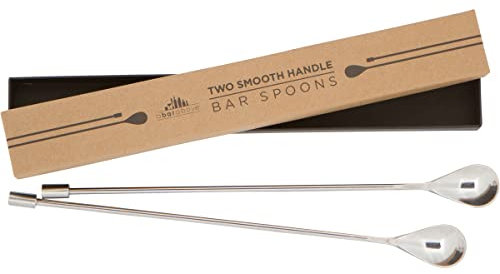 A Bar Above Bar Mixing Spoon Set, Spiral Handle Stainless Steel, Smooth