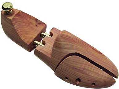 MOVI EUROPEAN Schuhspanner aus aromatischem Zedernholz mit goldfarbenem Bommel