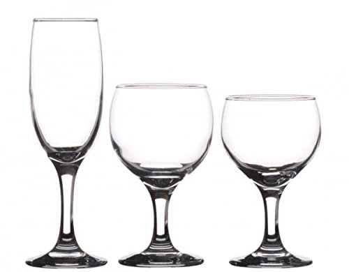 18 Piece Drinking Glassware Set Footed Wine Glass Set Red, White & Champagne Glasses Set Red Wine Glasses White Wine Glasses Sparkling Champagne Glass Goblet Glass Set Stemmed Drinking Glasses