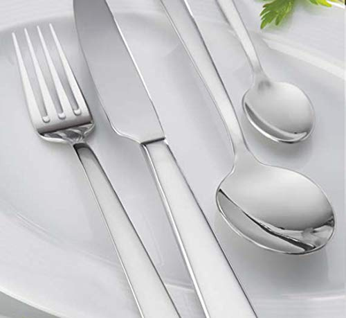 Fine Dine 764787 Adria Lot de 12 fourchettes à gâteau en acier chromé 18/10 Diamètre 150 mm