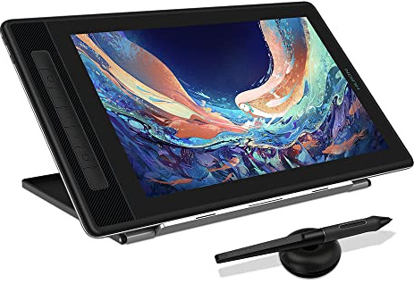 HUION Kamvas Pro 13 2,5K QHD grafikskärm ritplatta med skärm QLED full laminering batterifri Stylus PW517 för Windows PC, Mac, Android, 13,3 tum digital ritning surfplatta pennskärm