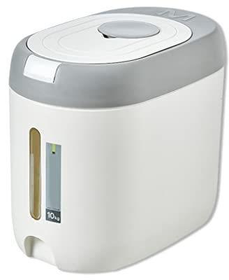 Mingtongli 10 kg Reisspender Eimer feuchtigkeitsbeständige Aufbewahrungsbox luftdicht Getreide Haushalt Lebensmittel Obstbehälter Organizer Messbecher, grau