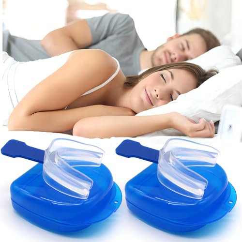 GWAWG 2 Pièces Dispositif anti-ronflement pour hommes femmes, Dispositif d'aide au sommeil en silicone Réduire le ronflement Mieux dormir Prévenir le bruxisme pour tous les types de bouche