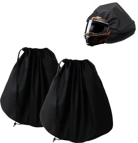 Cosstream Helmbeutel Motorrad Helmtasche - 2 Stück Motorradhelm Tasche mit Kordelzug Helmsack Motorradhelm Helmrucksack Wiederverwendbar Helmtaschen 47 * 43cm Sporttasche für Fahrradhelme, Skihelme…