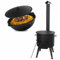 4BIG.fun Utschak Ø44 Uchag 2 mm acciaio 16 l Kazan Wok stufato Utschag Учаг anello adattatore forno da campeggio Kaзan piastra cottura Kazan focolare cucina esterna forno barbecue gulasch cannone in