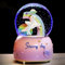 Liuer Schneekugel mit Musik Spieluhr Kristallkugel Glimmerkugel Glas Glitzerkugel Schneeflocke Weihnachtskarussell Deko Schneekugel mit Einhorn für Geburtstag Valentinstag Weihnachten (B)