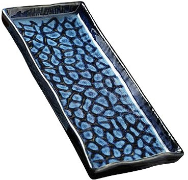 Cabilock Plato Rectangular Relieve Plato De Para Sushi Para Servir Fruta Pescado Pasta y Aperitivos Casa o Restaurante