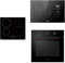 COMFEE' Built-in Induction Hob Microwave Electric Oven Set - 4 Zone Induction Hob + 20L Digital Grill Microwave + 60L Airfry Electric Oven
