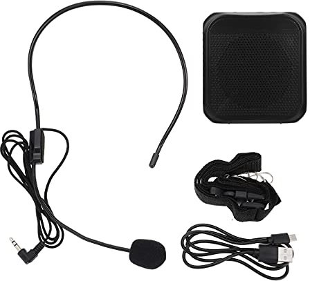 DIYEAH Wireless Voice Amplifier for Teachers and Presenters Portable Sound Equipment Wireless Connection Upgraded Black Design for Classroom and Outdoor Use