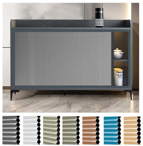 GOCHUSX Porte Pliante Accordeon sur Mesure, Porte Coulissante Occultante pour Cloison, Porte De Placard Coulissante Gain De Place pour Placard, Salle De Bain, Cuisine, Bureau