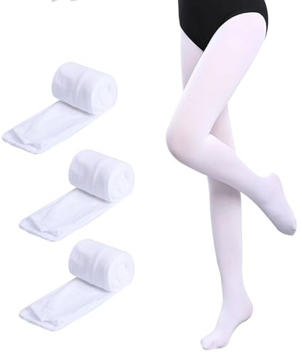 Lancry 2 pares de medias de ballet con pies 80D para niñas