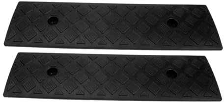 GOOHOCHY De Acceso para Vehículos 2 Pcs Antideslizante para Escalones Bordillos y Puertas Alta Resistencia 3cm De Alto Adecuado para Motocicletas Bicicletas y Sillas De Ruedas Uso Interior y Exterior