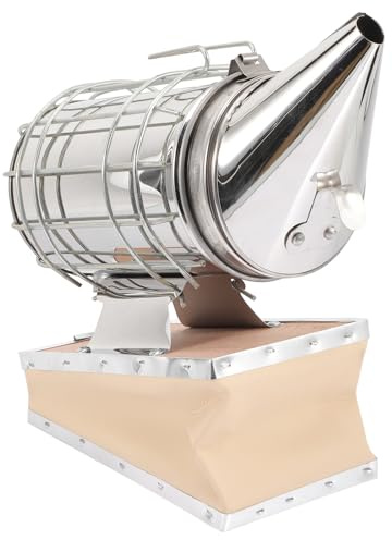 WRITWAA Ahumador Manual de Acero Inoxidable para Colmenas Herramienta Portátil para Apicultura Mini Boquilla Punta para Control de Humo Equipo Práctico para Apicultores 1 Unidad